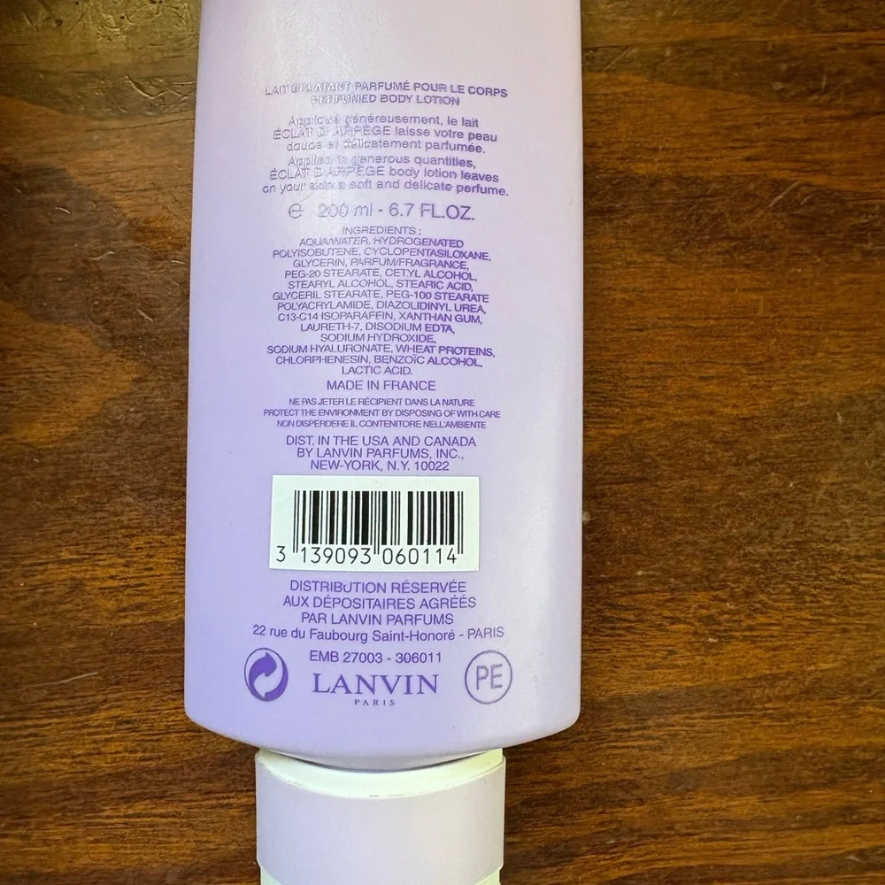 Lanvin Eclat D'arpege Perfumed Body Lotion 6.7 oz